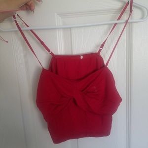 Red crop top size small